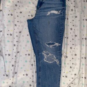 American Eagle Outfitters Distressed Blue Skinny Jeans